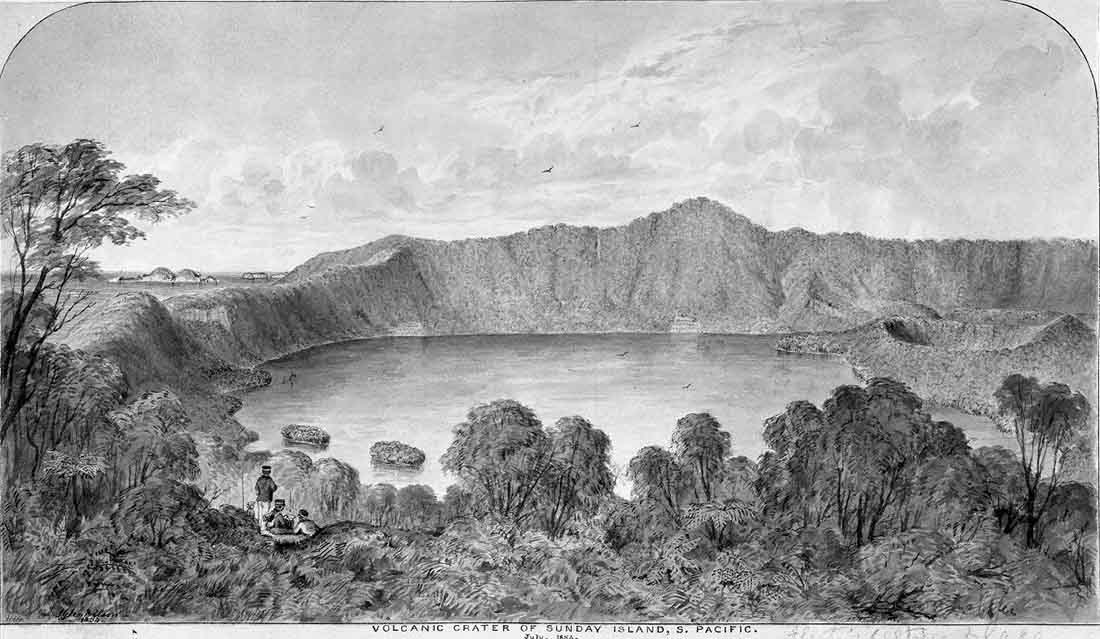 Raoul Island Blue Lake 1854 Raoul Island Blue Lake 1854